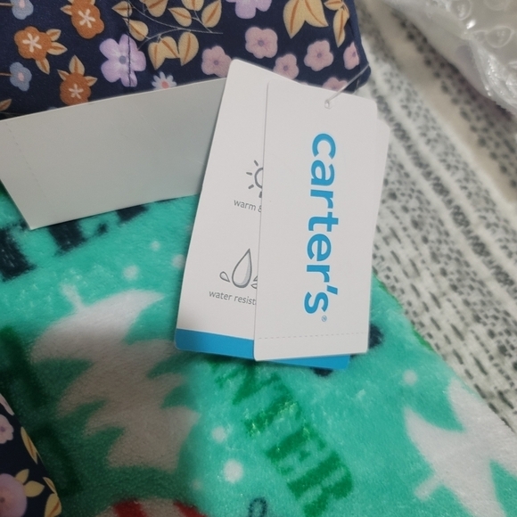 NWT Carters Blue Navy Floral Baby Jacket Size 12 Months - Picture 3 of 4